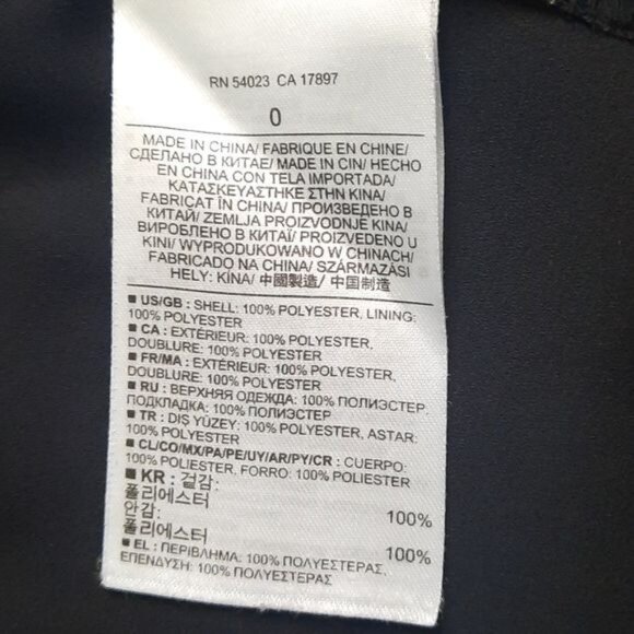 Banana Republic Black Sheer Lined Pleated Skater Shirt Size 0P - Picture 4 of 4